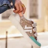 New Casual Mode Basket femme multicole à scratch - CL84 MULTI Or