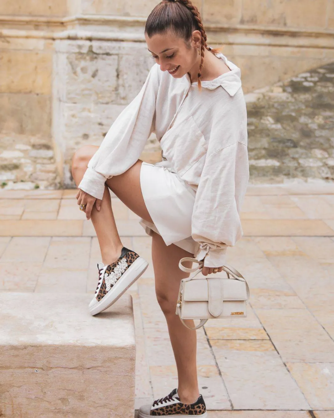 Outlet Casual Mode Basket femme plateforme léopard à lacets - Brenda Leopard