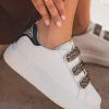 Outlet Casual Mode Basket femme scratch he léopard - CL24 LEO Blanc