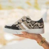 Outlet Casual Mode Basket femme serpent à scratch - CL13 SNAKE Or