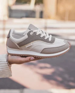 Hot Casual Mode Basket femme à lacets - Deborah Taupe