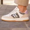 Hot Casual Mode Basket femme à lacets - CL90 ZEBRA Taupe