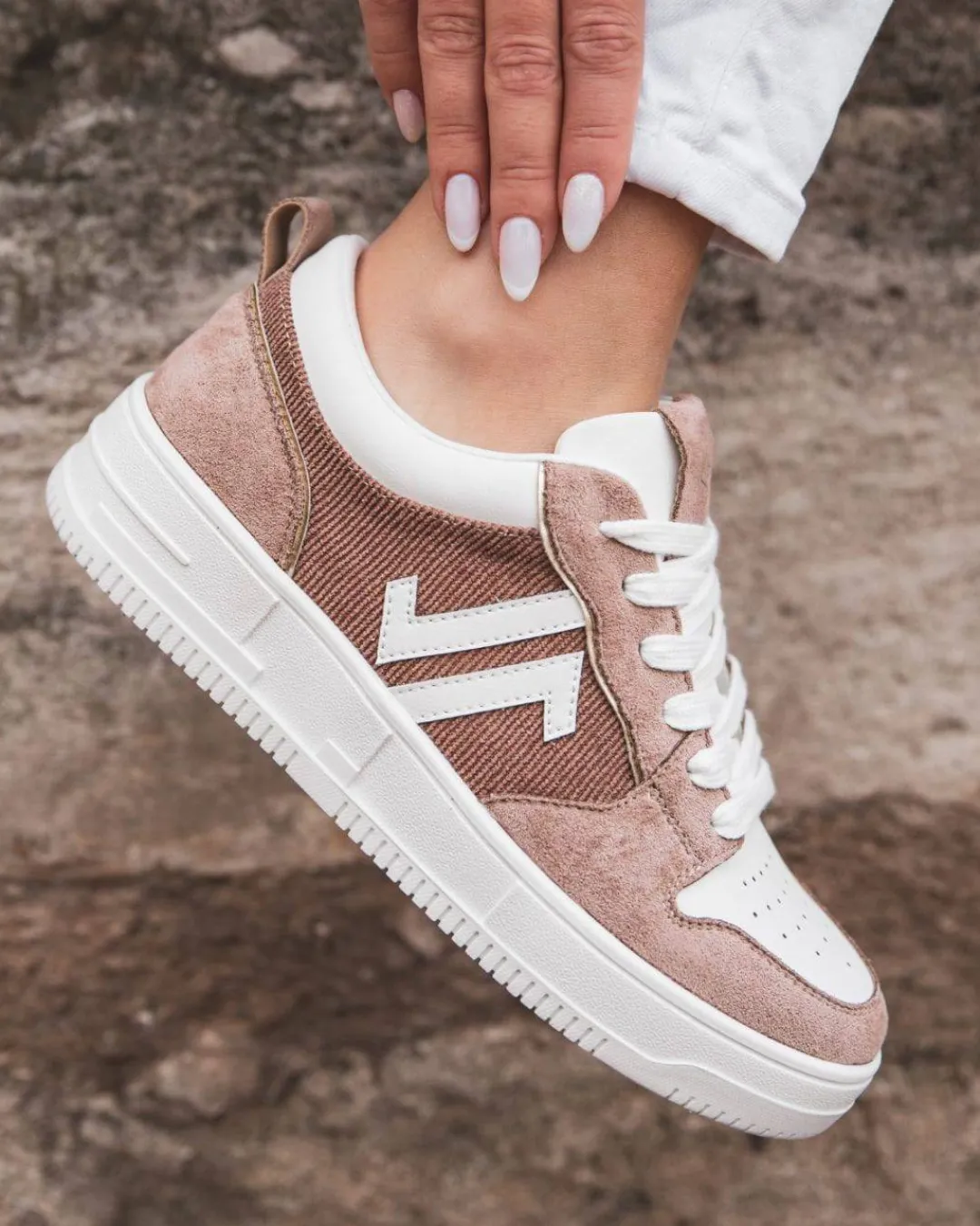 Best Casual Mode Basket femme à lacets - CL81 Taupe