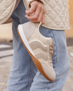 Hot Casual Mode Basket femme à lacets - Agathe Taupe