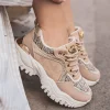 Best Casual Mode Basket femme à lacets semelle épaisse - Davina Taupe