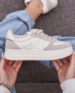Online Casual Mode Basket femme à lacets - Sophia Taupe