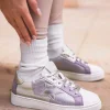 Outlet Casual Mode Basket femme étoile ée à lacets - Garance Argent