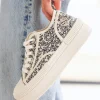 Best Casual Mode Basket femme toile he à lacets - Imala Blanc