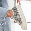 Outlet Casual Mode Basket femme toile he à lacets - Golda Blanc