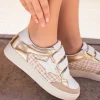 Outlet Casual Mode Basket femme étoile dorée et he à lacets - Céline Blanc