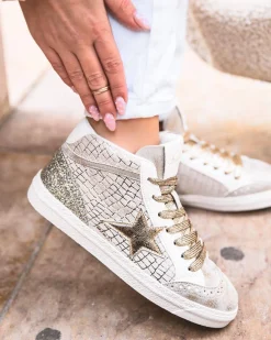 Online Casual Mode Basket femme étoile dée montante - Nelya Or