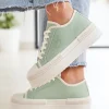 Online Casual Mode Basket femme toile à lacets - Golda Kaki