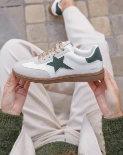 Online Casual Mode Basket femme étoile à lacets - Cléa Kaki