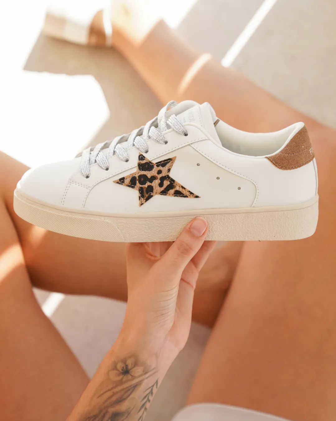 Best Casual Mode Basket femme étoile léopard à lacets - Lynette Leopard