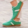 Sale Casual Mode Basket femme e à lacets - Joséphine Vert