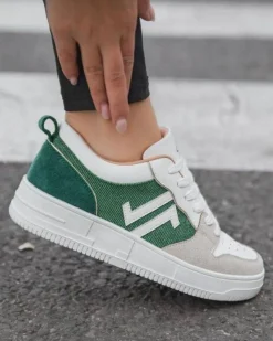 Clearance Casual Mode Basket femme e à lacets - CL68 GREEN Vert
