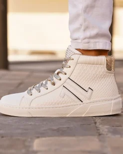 Online Casual Mode Basket montante femme dée à lacets - CL87 GOLD Or