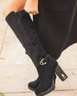 Fashion Casual Mode Bottes femme es à talon - Noa Noir