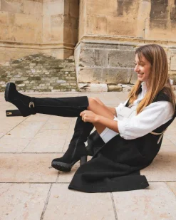 Fashion Casual Mode Bottes femme es à talon - Noa Noir