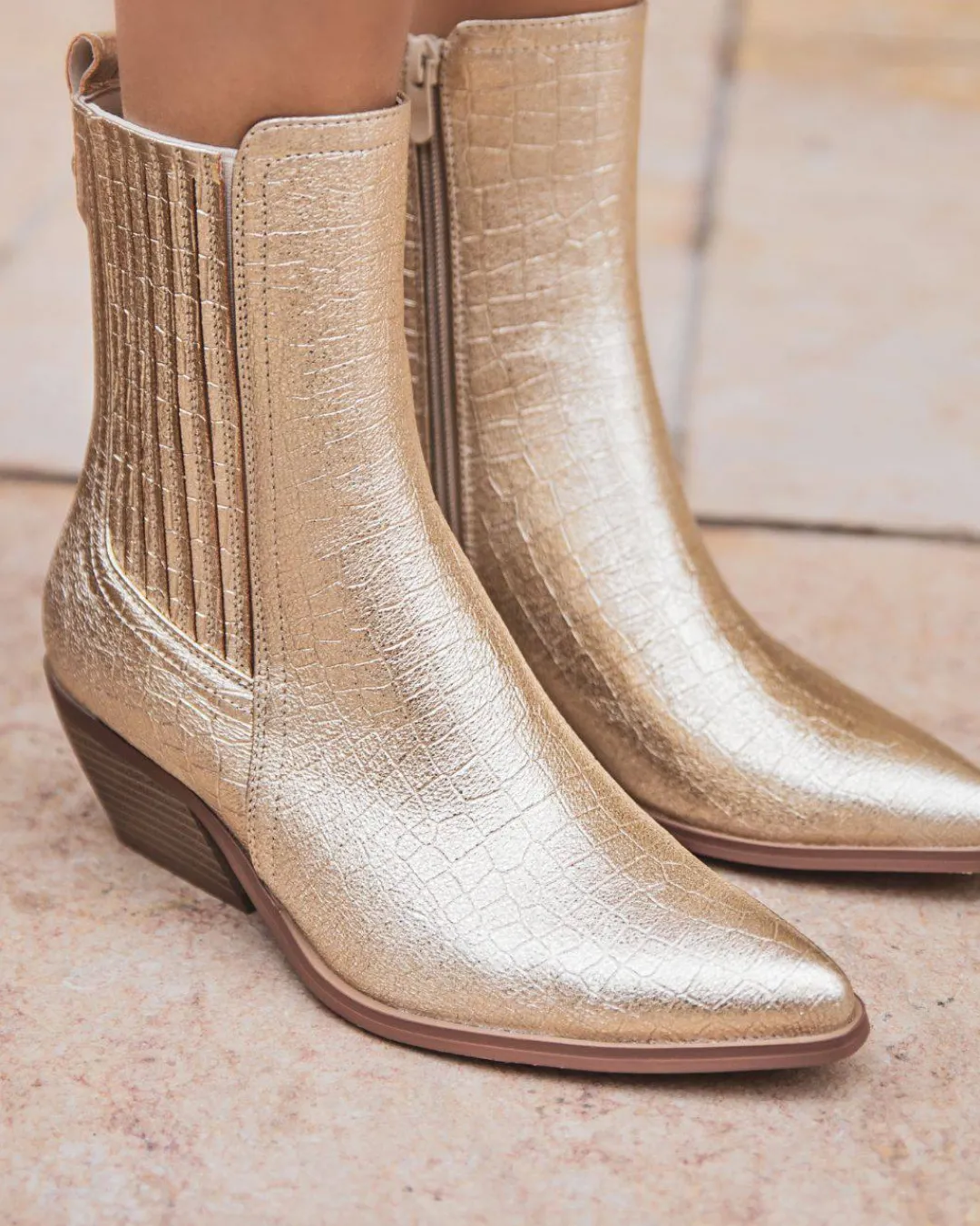 New Casual Mode Bottines femme dées à talon - Landry Or