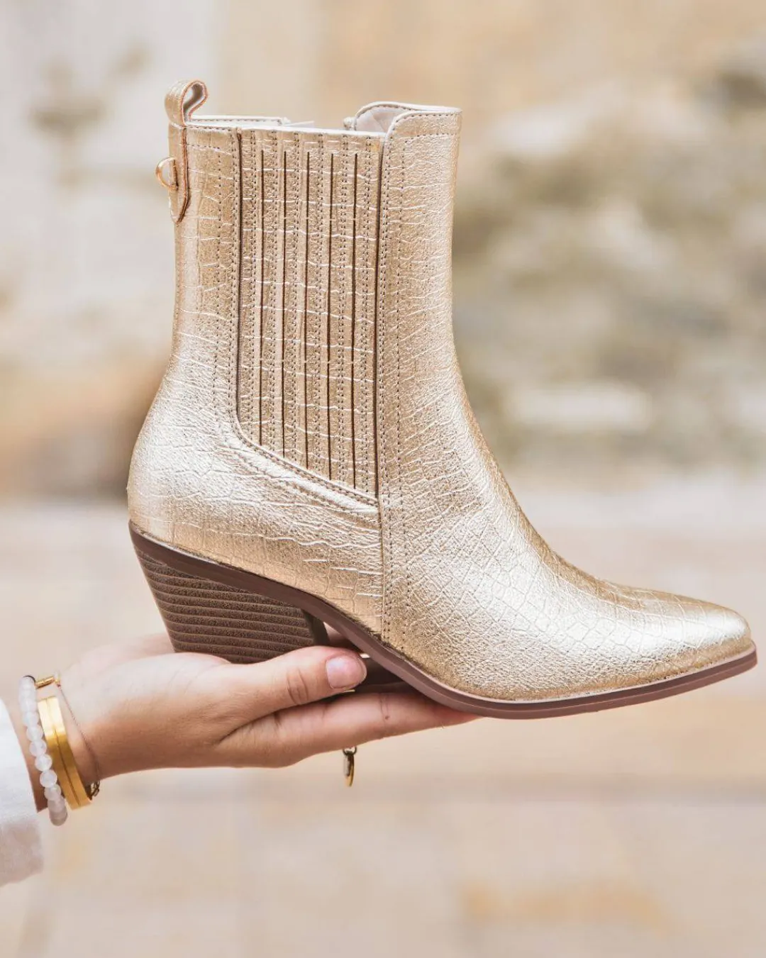 New Casual Mode Bottines femme dées à talon - Landry Or