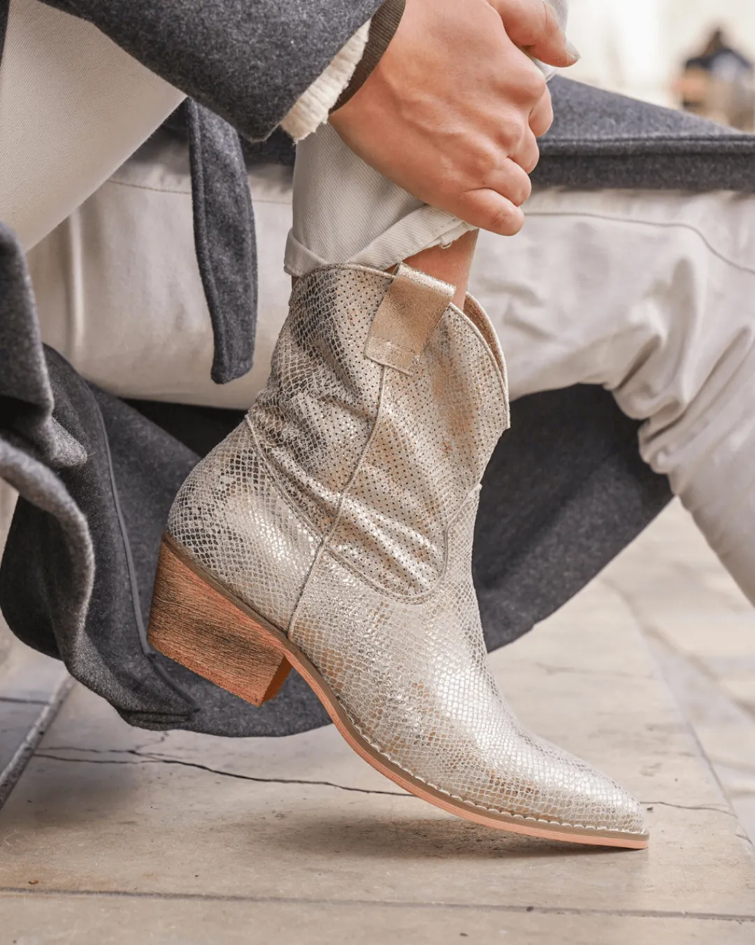 Best Casual Mode Bottines femme dées santiags à talon - Suzie Or
