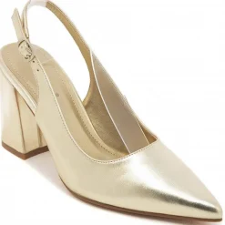 Sale Casual Mode Escarpins femme dés à talon carré - Giulia Or