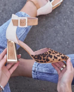 Outlet Casual Mode Escarpins femme léopard à talon - Maryam Leopard