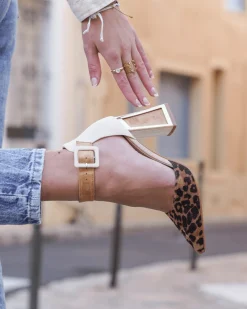 Outlet Casual Mode Escarpins femme léopard à talon - Maryam Leopard