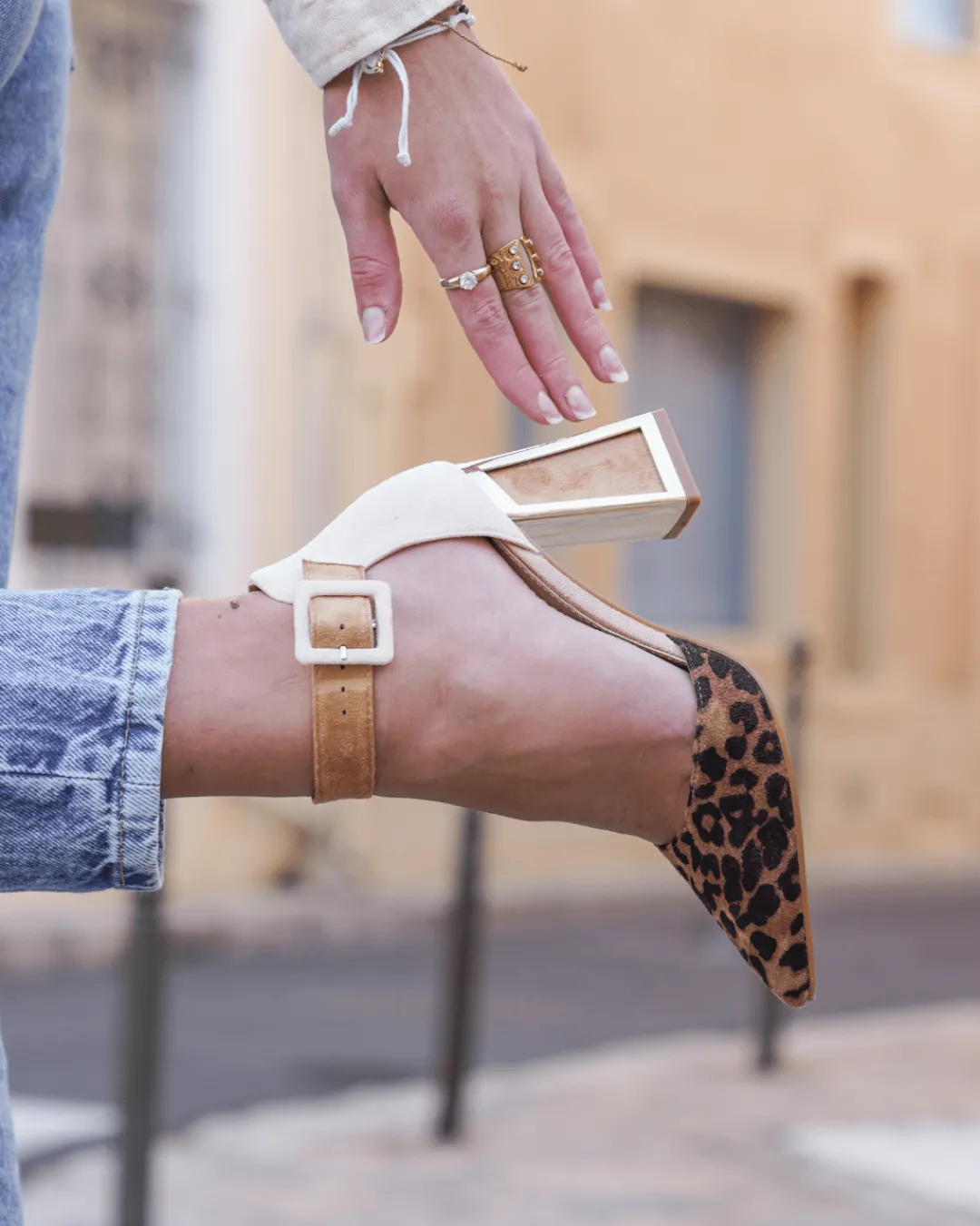 Outlet Casual Mode Escarpins femme léopard à talon - Maryam Leopard