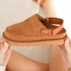 Online Casual Mode Mules femme compensées - Kamila Camel