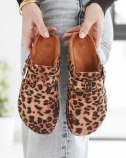 Hot Casual Mode Mules femme léopard avec boucle - Judy Leopard