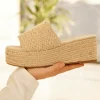Sale Casual Mode Sandale femme compensée - Sophia Beige