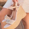 Discount Casual Mode Sandale femme compensée - Lara Beige