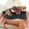 New Casual Mode Sandale femme compensée léopard - Cassia Leopard