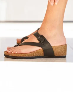 Online Casual Mode Sandale femme compensée mule e - Basma Noir