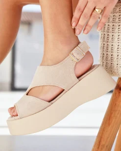 Online Casual Mode Sandale femme compensée - Cassia Taupe