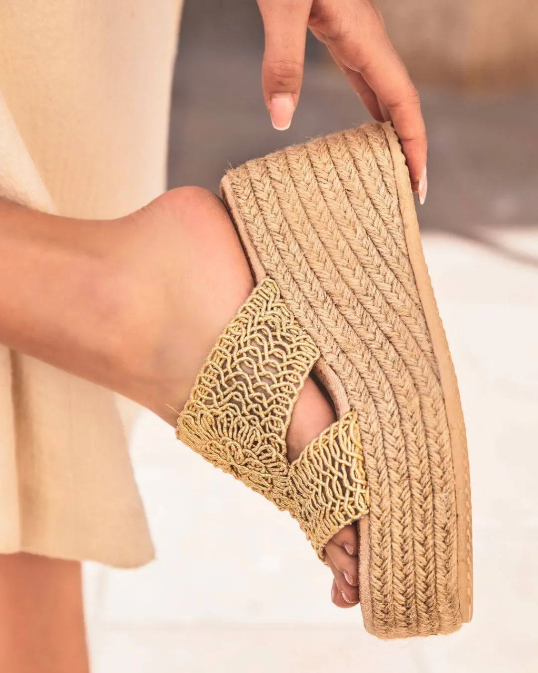 Hot Casual Mode Sandale femme mule compensée dé - Nathalie Or