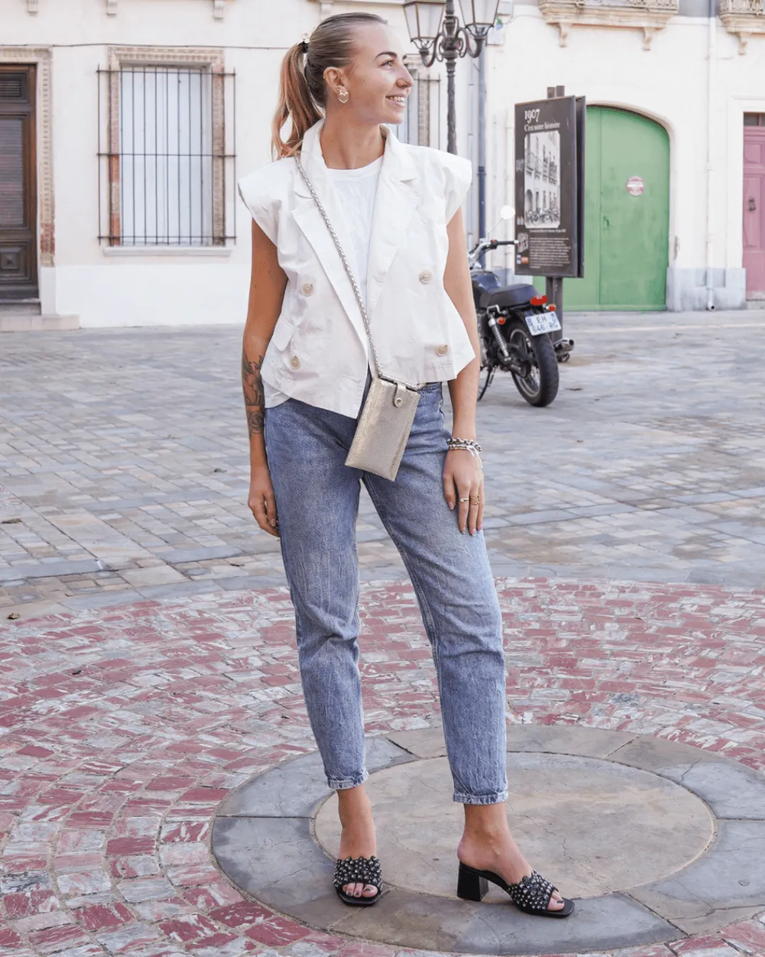 Best Casual Mode Sandale femme e à talon carré - Carlotta Noir