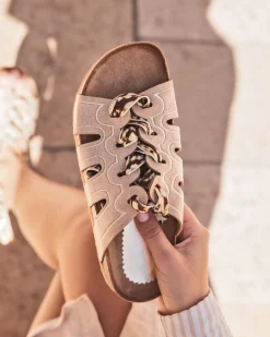 Discount Casual Mode Sandale femme plate confort - Laëtitia Taupe