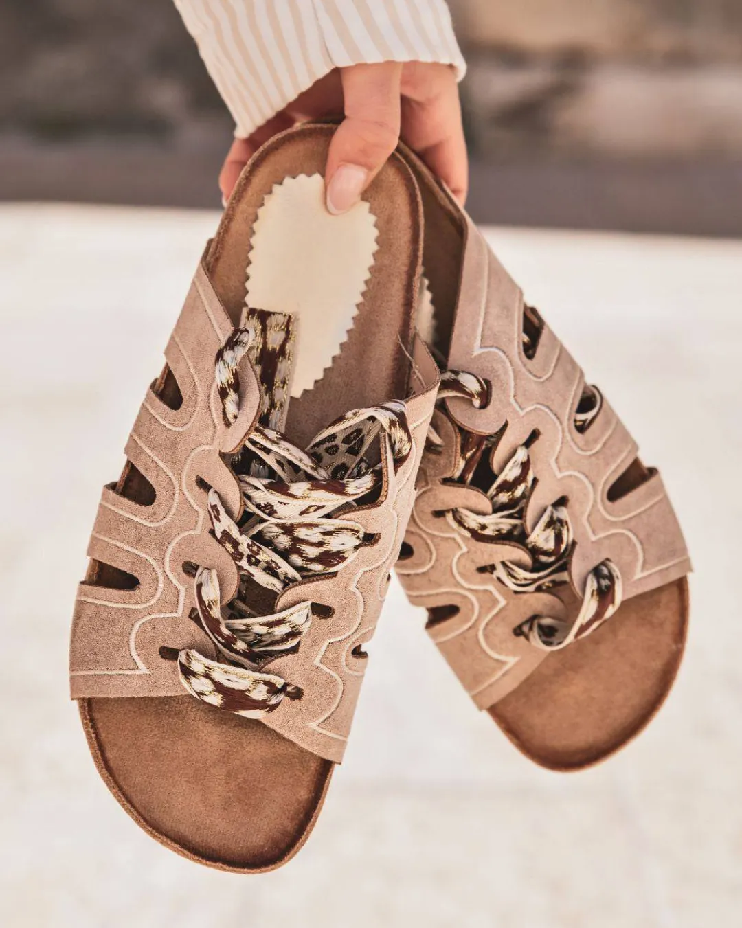 Discount Casual Mode Sandale femme plate confort - Laëtitia Taupe
