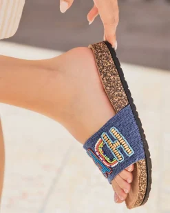 Sale Casual Mode Sandale femme plate confort - Johanna Bleu