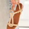 Discount Casual Mode Sandale femme plate dée - Stecy Or