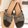 Discount Casual Mode Sandale femme plate mule e - Octavia Noir