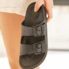 Hot Casual Mode Sandale femme plate mule e - Carina Noir