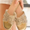 Discount Casual Mode Sandale femme plate mule dée - Octavia Or