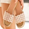 Online Casual Mode Sandale femme plate mule champagne - Tamara Nude