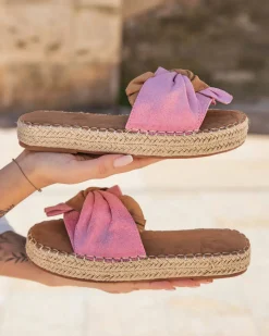New Casual Mode Sandale femme plateforme confort et camel - Pénélope Rose