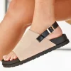 Discount Casual Mode Sandale femme plateforme - Kenza Taupe