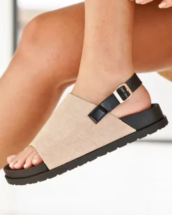 Discount Casual Mode Sandale femme plateforme - Kenza Taupe